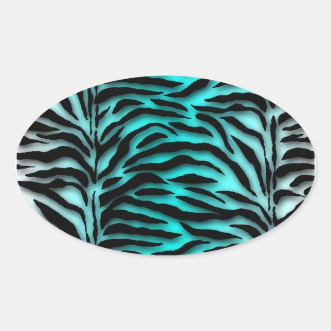 Teal Blue Zebra Envelope Seal (Front)