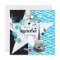 Teal Blue Zebra Rock Star Baby Boy Shower