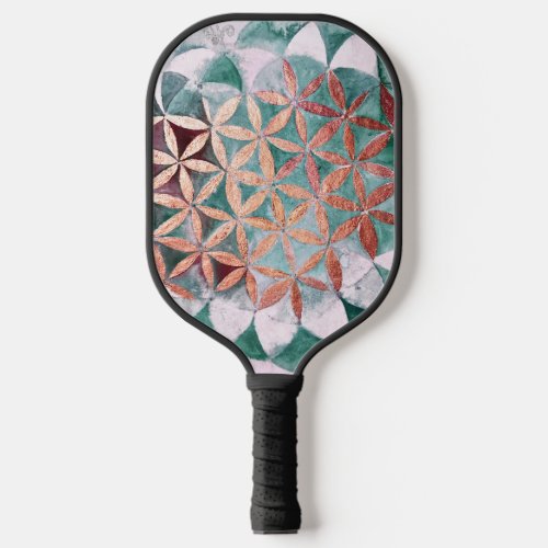 Teal Blush Pink Pastel Abstract Watercolor Pattern Pickleball Paddle