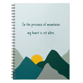 Teal Boho Mountain Notebook