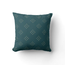 Teal Boho Pattern Modern Rustic Minimal Throw Pillow