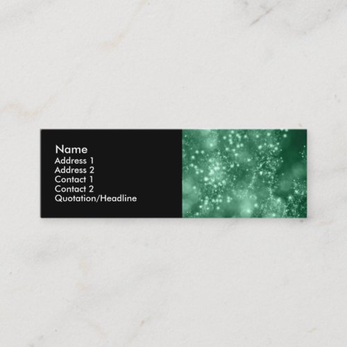 Teal Bokeh Design 5 Profile Card Business Card Template