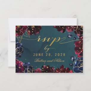 Teal Bordeaux Sapphire Jewel Tone Meal Choice RSVP