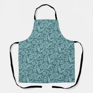 Teal Botanical Heritage Floral  Apron
