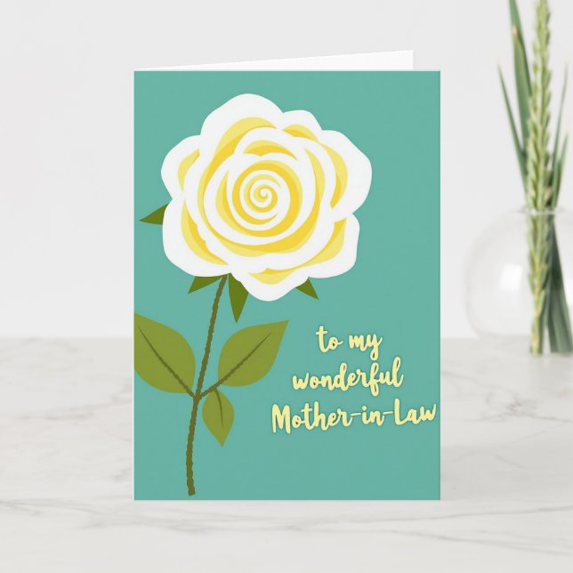 Teal Botanical Mothers Card (Front)