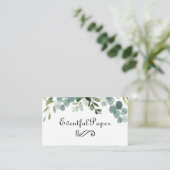 Teal Bouquet - Business Card (Standing Front)