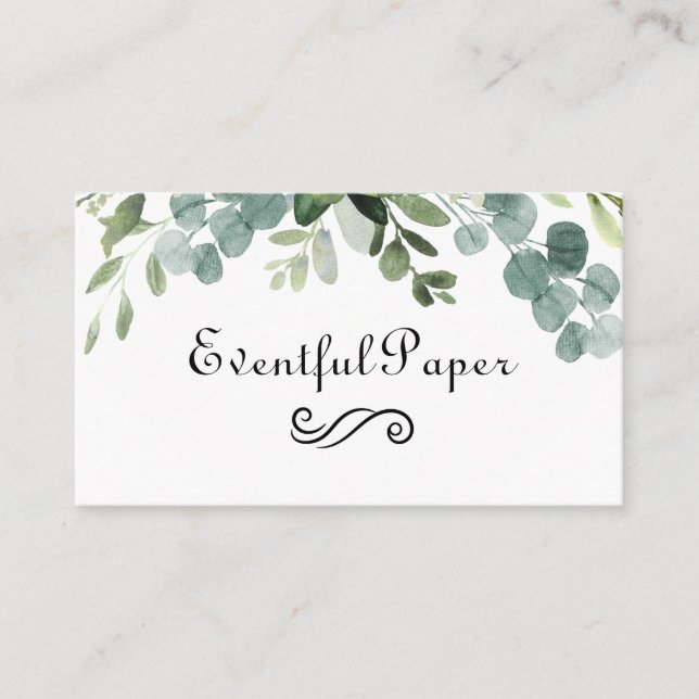 Teal Bouquet - Business Card (Front)