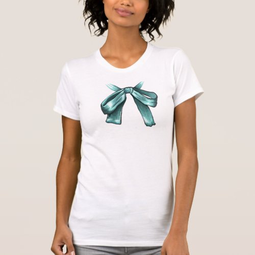 Teal Bow Shirt