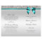 Teal Bow Silver Sequins Wedding Ceremony Program