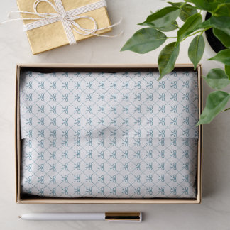 Teal bows on white background  tissue paper