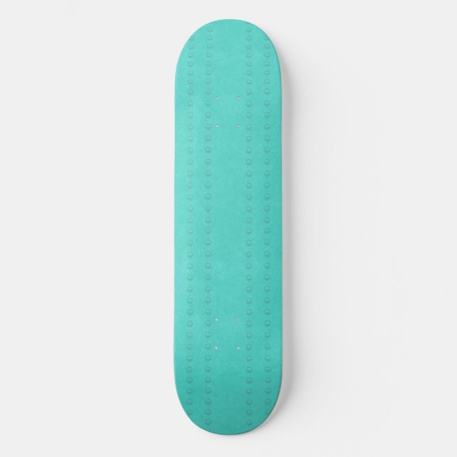 Teal bubble stripe patterned Skateboard Deck (Front)