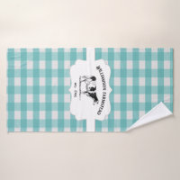 Black and White Buffalo Plaid Bath Towel Set, Zazzle in 2023