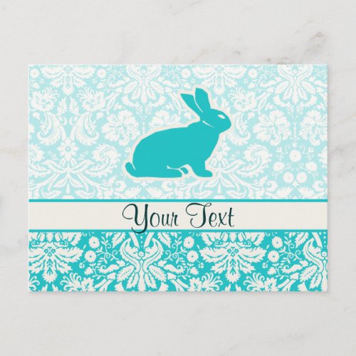 Teal Bunny Postcard