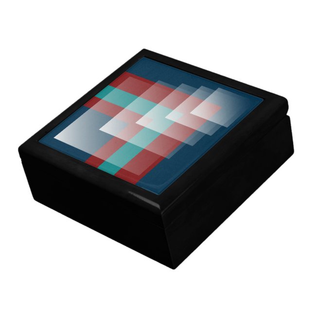 Teal burgundy blue gift box (Side)