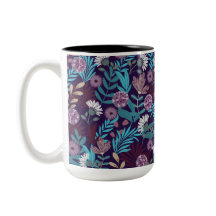 Teal & Burgundy Flower Elegance