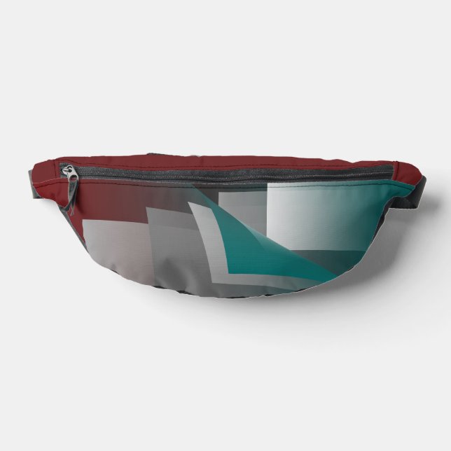 Teal burgundy gray pages fanny pack (Lay Down)