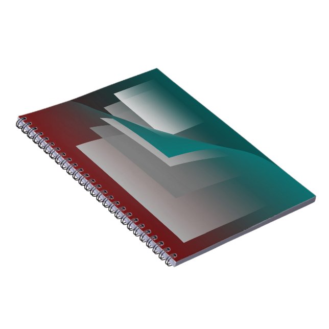 Teal burgundy gray pages notebook (Right Side)