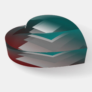 Teal burgundy gray pages paperweight