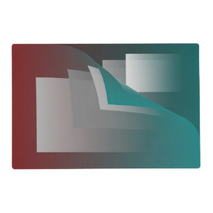 Teal burgundy gray pages placemat