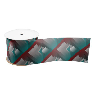 Teal burgundy gray pages satin ribbon