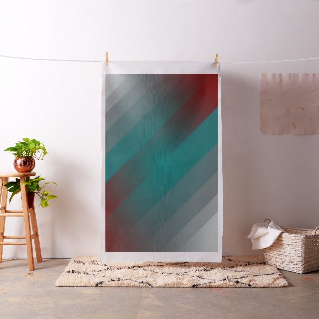 teal burgundy gray stripes fabric (In Situ)