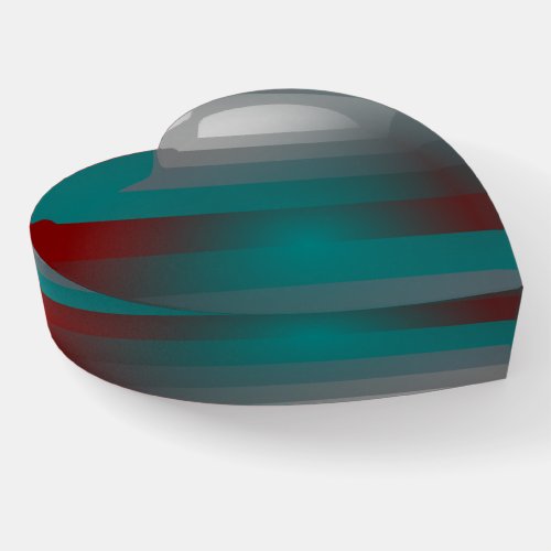 teal burgundy gray stripes paperweight