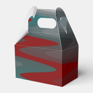 teal burgundy gray waves favor boxes