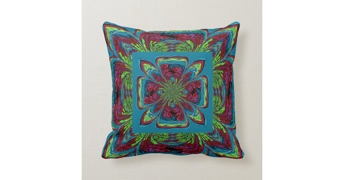 teal burgundy green flower
