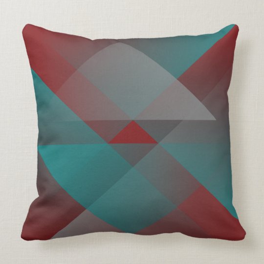 Teal burgundy shades throw pillow