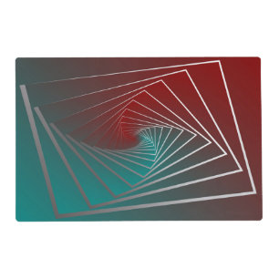 teal burgundy spin placemat