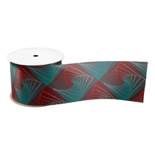 teal burgundy spin satin ribbon