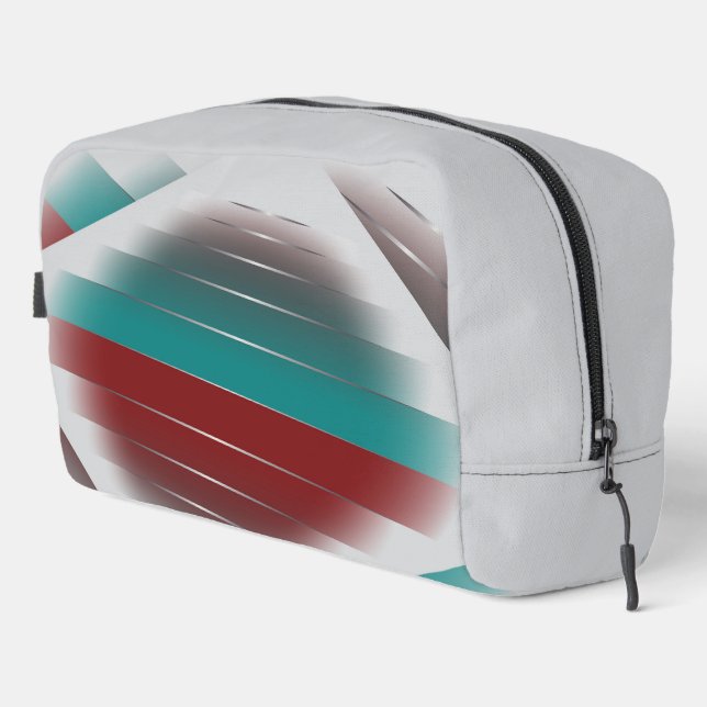 Teal burgundy spinning dopp kit (Right Corner)