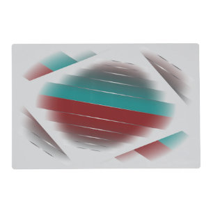 Teal burgundy spinning placemat