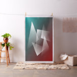 teal burgundy white fabric