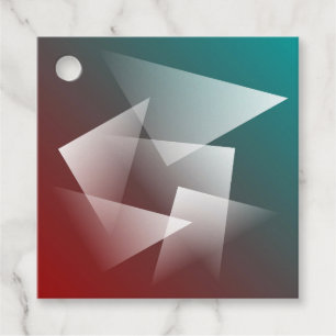 teal burgundy white favor tags