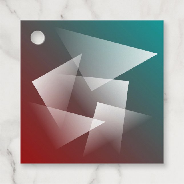 teal burgundy white favor tags (Front)
