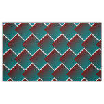 Teal burgundy white geometry fabric