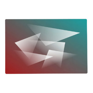 teal burgundy white placemat