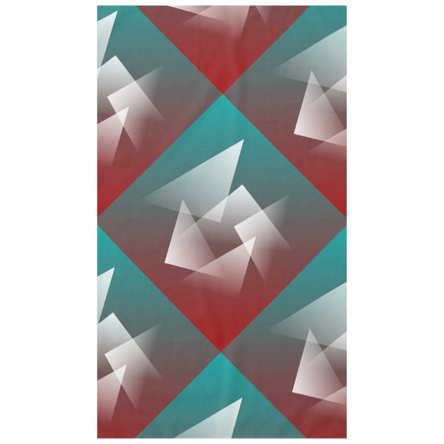 teal burgundy white tablecloth (Front)