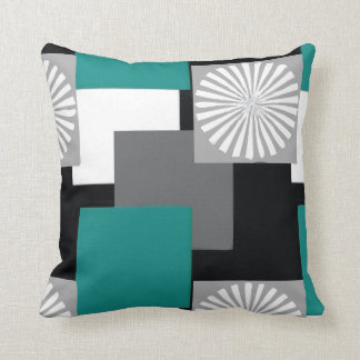 Teal Burst Pillow