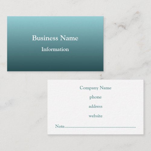 Teal Business Card