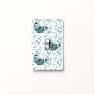 Teal Butterflies Light Switch Cover