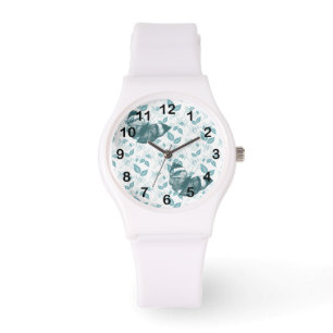 Teal Butterflies Watch