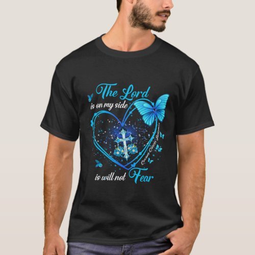 Teal Butterfly Ovarian Cancer Shirt the Lord Is T_Shirt