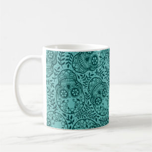 Teal Calaveras Coffee Mug