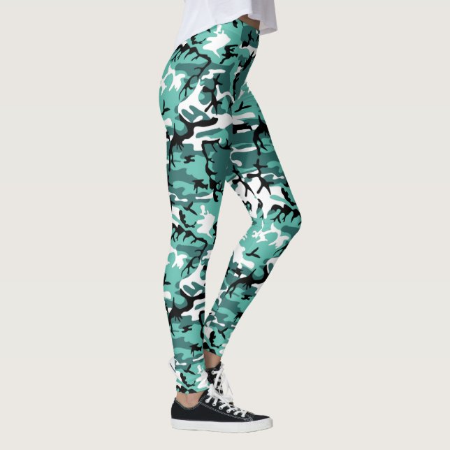 Teal Camo Leggings (Right)