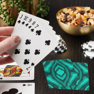 Teal Camo   Poker Cards