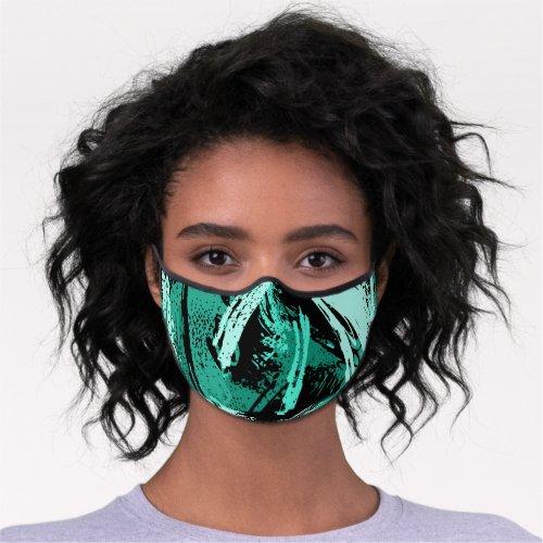 Teal Camo Premium Face Mask