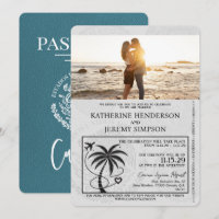 Teal Cancun Passport Wedding
