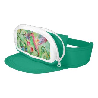 Teal Cap-Sac Visor Hummingbird